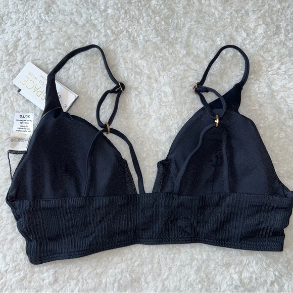 L*Space Siren Bikini Top In Black XL NEW - Picture 3 of 4
